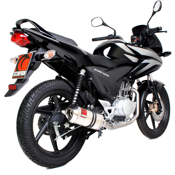 Scorpion Exhaust Honda CBF125  2008 - 2015 Factory Oval Full System Polished Stainless Steel Sleeve